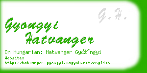 gyongyi hatvanger business card